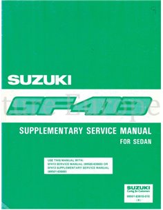 1989 SUZUKI SWIFT SEDAN (SUPPLEMENTT) WERKSTATTHANDBUCH ENGLISCH