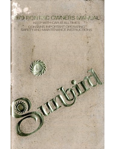 1979 PONTIAC SUNBIRD INSTRUCTIEBOEKJE ENGELS