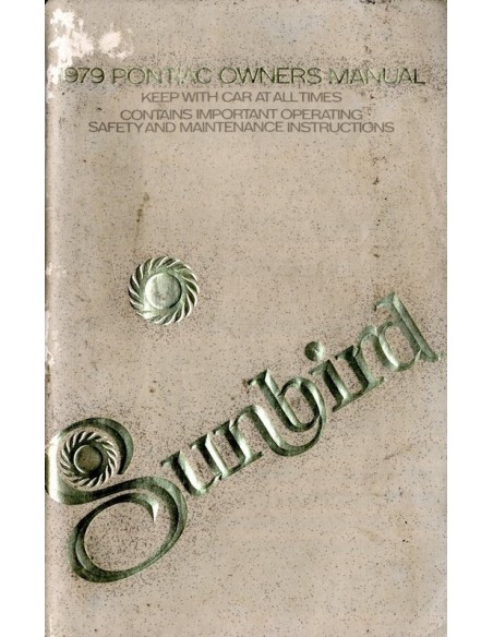 1979 PONTIAC SUNBIRD INSTRUCTIEBOEKJE ENGELS