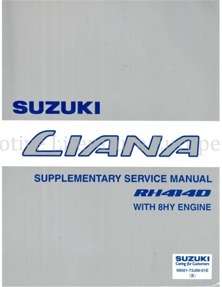 2004 SUZUKI LIANA DIESEL (8HY MOTOR) SUPPLEMENT WERKSTATTHANDBUCH ENGLISCH