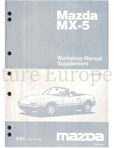 1993 MAZDA MX-5 WORKSHOP MANUAL (SUPPLEMENT) ENGLISH