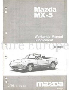 1995 MAZDA MX-5 WERKPLAATSHANDBOEK (SUPPLEMENT) ENGELS