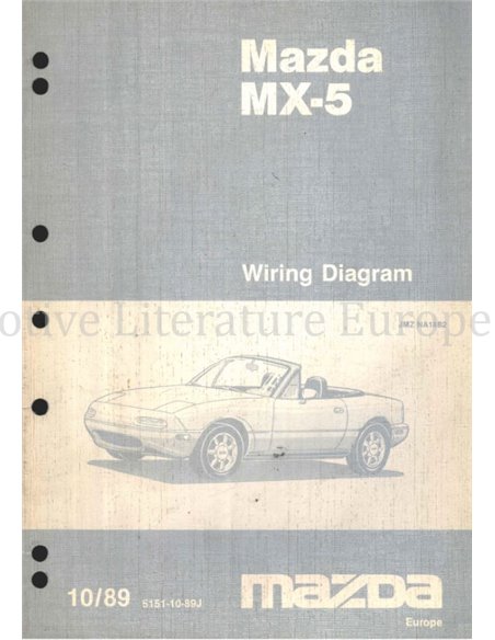 1989 MAZDA MX-5 SCHALTPAN ENGLISCH