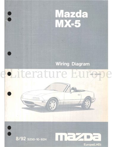 1992 MAZDA MX-5 ELECTRISCH SCHEMA ENGELS