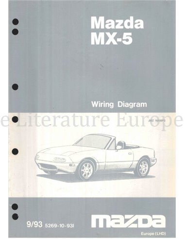 1993 MAZDA MX-5 ELECTRISCH SCHEMA ENGELS