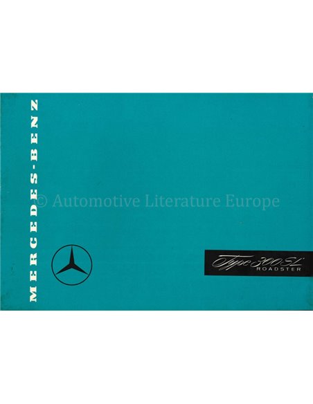 1957 MERCEDES BENZ 300 SL ROADSTER PROSPEKT ENGLISH