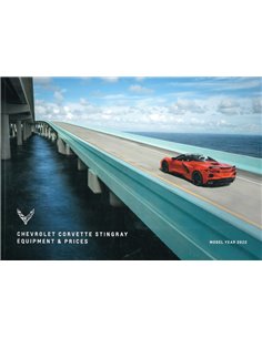 2022 CHEVROLET CORVETTE STINGRAY EQUIPMENT | PREISLISTE PROSPEKT ENGLISCH