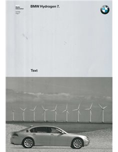 2007 BMW HYDROGEN 7 PRESSKIT ENGLISH 2