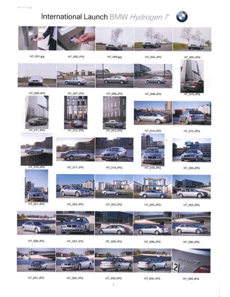 2007 BMW HYDROGEN 7 PERSMAP ENGELS