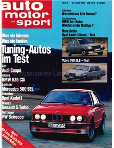 1982 AUTO MOTOR UND SPORT 08 GERMAN