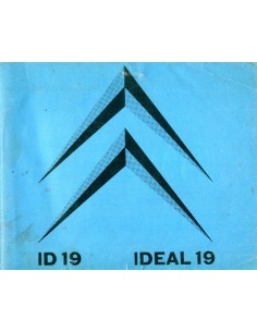 1962 CITROEN ID 19 INSTRUCTIEBOEKJE NEDERLANDS