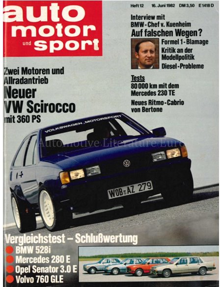 1982 AUTO MOTOR UND SPORT 12 DEUTSCH