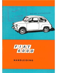1968 FIAT 600 D BETRIEBSANLEITUNG NIEDERLÄNDISCH