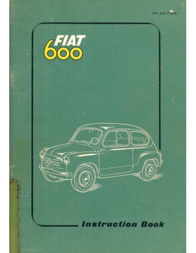 1955 FIAT 600 BETRIEBSANLEITUNG ENGLISCH