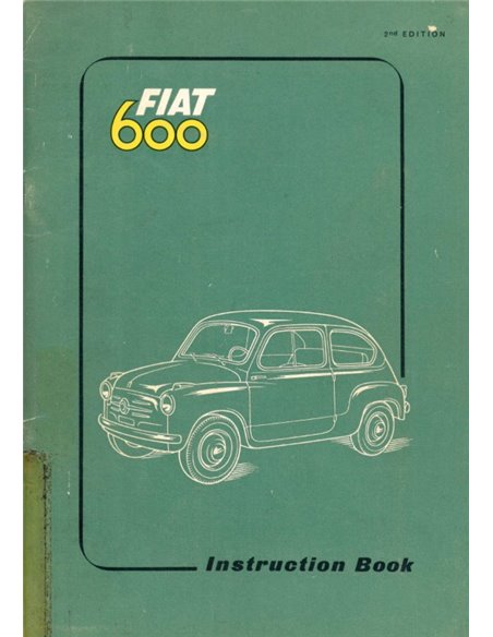 1955 FIAT 600 BETRIEBSANLEITUNG ENGLISCH