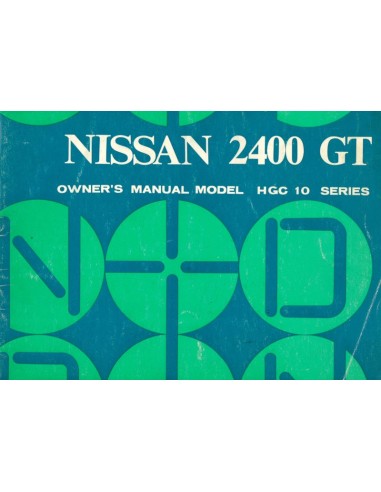 1972 NISSAN 2400 GT OWNERS MANUAL ENGLISH