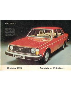 1978 VOLVO 242 | 244 | 245 INSTRUCTIEBOEKJE FRANS