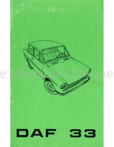 1970 DAF 33 BETRIEBSANLEITUNG NIEDERLÄNDISCH