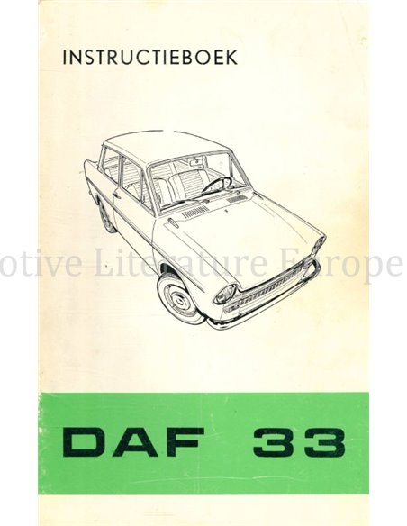 1972 DAF 33 BETRIEBSANLEITUNG NIEDERLÄNDISCH