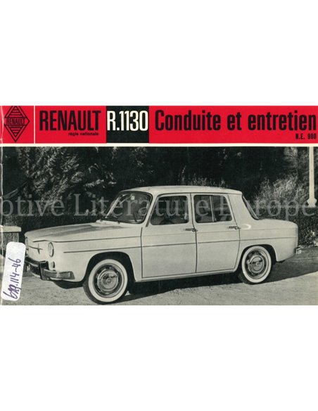1962 RENAULT R.1130 BETRIEBSANLEITUNG NIEDERLÄNDISCH