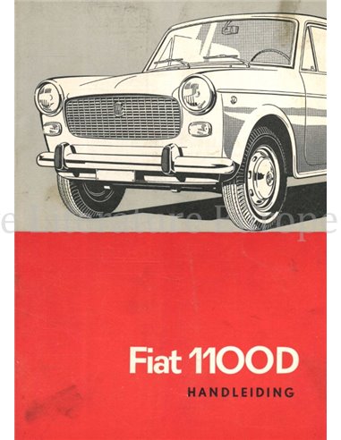 1965 FIAT 1100D BETRIEBSANLEITUNG NIEDERLÄNDISCH