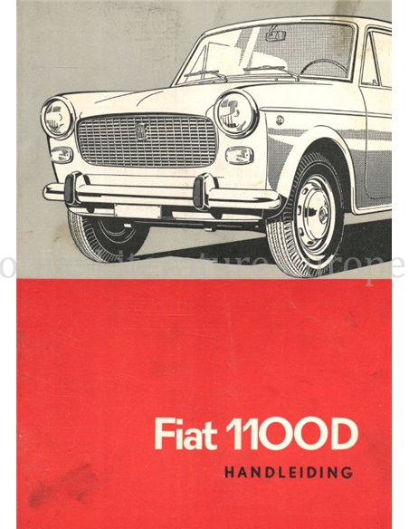 1965 FIAT 1100D BETRIEBSANLEITUNG NIEDERLÄNDISCH