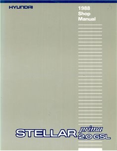 1988 HYUNDAI STELLAR PRIMA WERKSTATTHANDBUCH ENGLISCH