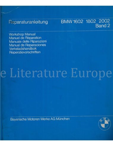 1973 BMW 1602 | 1802 | 2002 WERKSTATTHANDBUCH NIEDERLÄNDISCH (BAND 2)