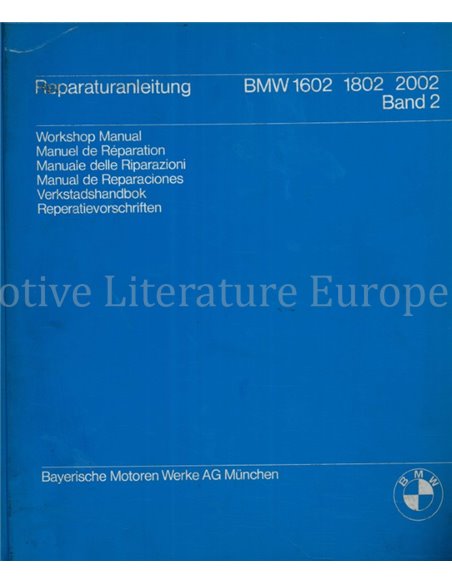 1973 BMW 1602 | 1802 | 2002 WERKSTATTHANDBUCH NIEDERLÄNDISCH (BAND 2)