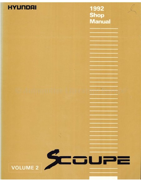 1992 HYUNDAI SCOUPE WERKSTATTHANDBUCH ENGLISCH (2 BÜCHER)