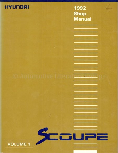 1992 HYUNDAI SCOUPE WERKSTATTHANDBUCH ENGLISCH (2 BÜCHER)