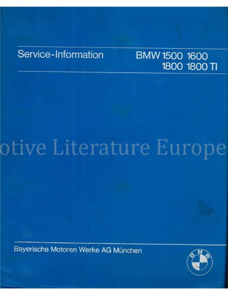 1970-1972 BMW 1500 | 1600 | 1800 | 1800 TI  SERVICEINFORMATION NIEDERLÄNDISCH