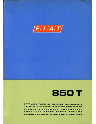 1971 FIAT 850 T CARROSSERIE ONDERDELENHANDBOEK 