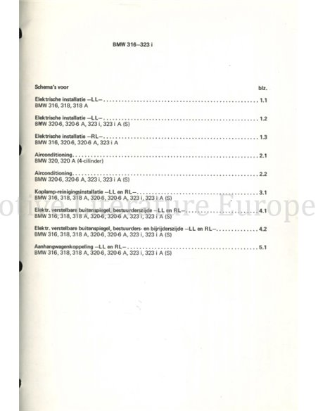 1979 BMW  3-SERIE  (E21) | 5-SERIE (E12) | 6-SERIE (E24) | 7-SERIE (E23)  ELECTRISCH SCHEMA NEDERLANDS