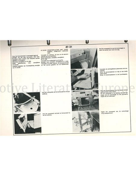 1980 BMW 520-6CILINDER (E12) WERKPLAATSHANDBOEK NEDERLANDS 