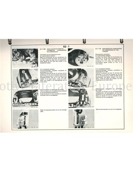1980 BMW 520-6CILINDER (E12) WERKPLAATSHANDBOEK NEDERLANDS 