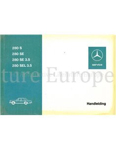 1972 MERCEDES BENZ S KLASSE OWNERS MANUAL DUTCH