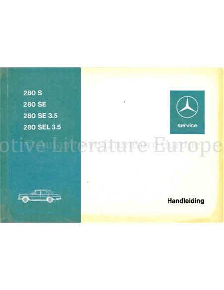 1972 MERCEDES BENZ S KLASSE OWNERS MANUAL DUTCH