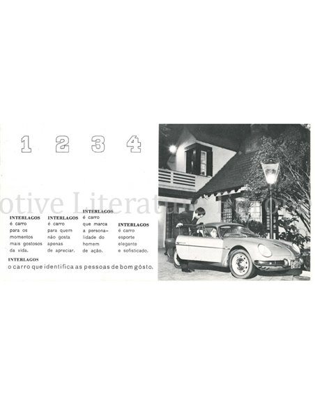 1966 WILLYS OVERLAND INTERLAGOS BROCHURE PORTUGEES