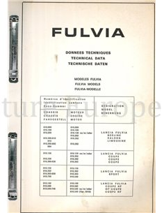 1972 LANCIA FULVIA TECHNISCHE INFORMATIONEN MULTI 2