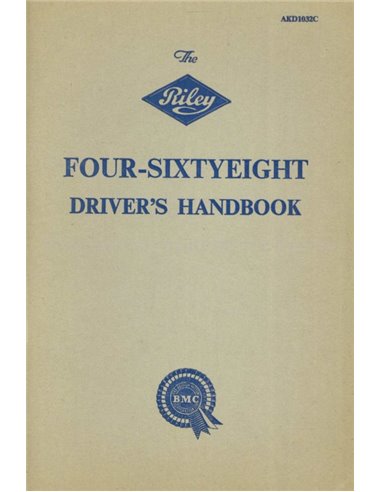 1961 RILEY FOUR-SIXTYEIGHT INSTRUCTIEBOEKJE ENGELS