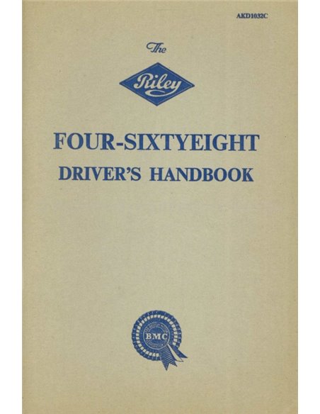 1961 RILEY FOUR-SIXTYEIGHT INSTRUCTIEBOEKJE ENGELS