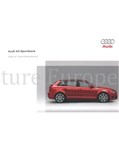 2008 AUDI A3 SPORTBACK OWNER'S MANUAL ITALIAN