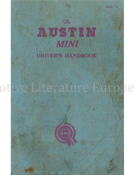 1962 AUSTIN MINI INSTRUCTIEBOEKJE ENGELS