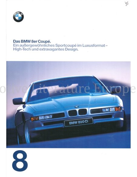 1998 BMW 8ER COUPE PROSPEKT DEUTSCH