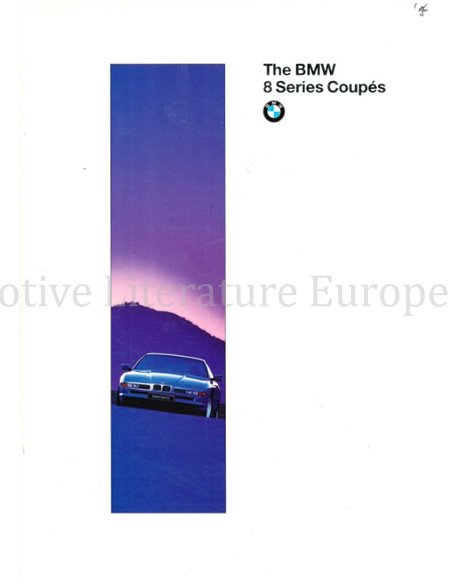 1996 BMW 8 SERIE BROCHURE ENGELS