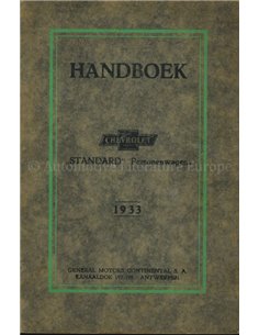 1933 CHEVROLET RANGE OWNERS MANUAL DUTCH