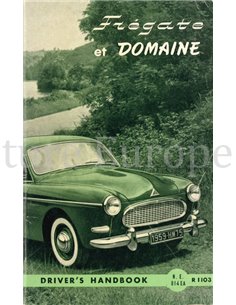 1959 RENAULT FREGATE | DOMAINE INSTRUCTIEBOEKJE ENGELS