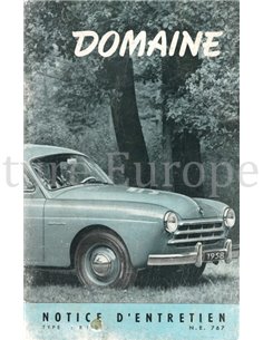 1958 RENAULT DOMAINE BETRIEBSANLEITUNG FRANZÖSISCH