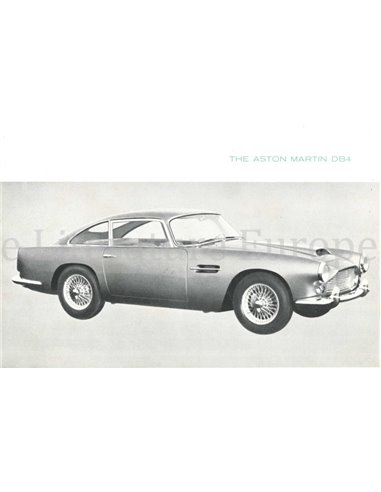 1960 ASTON MARTIN DB4 PROSPEKT ENGLISCH